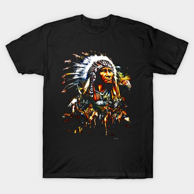 Native American Indian Chief T-Shirt by vectordiaries5